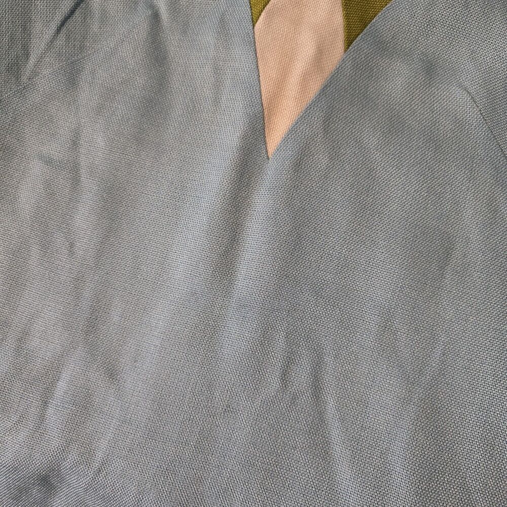True Vintage 60s Skirt Suit Julie Miller Blouse Skirt Set 15/16 Womens Blue Gree - Picture 9 of 16